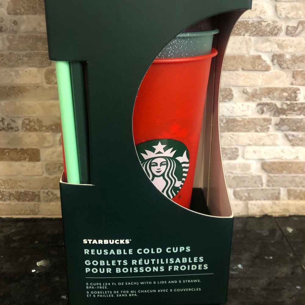Brand New Starbucks Sparkly Reusable Cold Cups